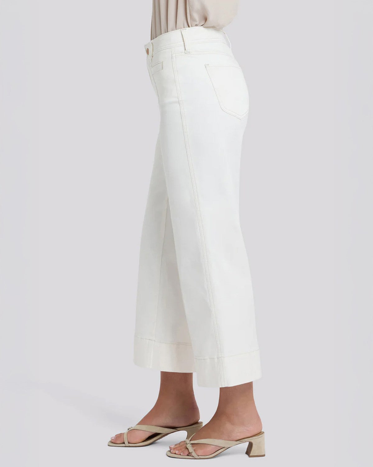 Teresa Wide Leg Jeans - Vintage White