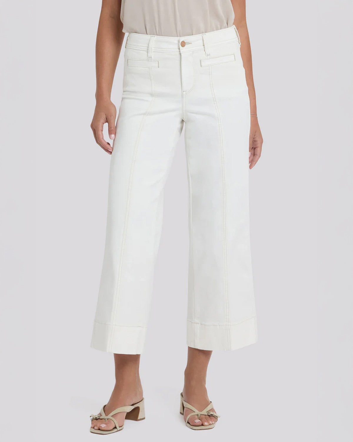 Teresa Wide Leg Jeans - Vintage White