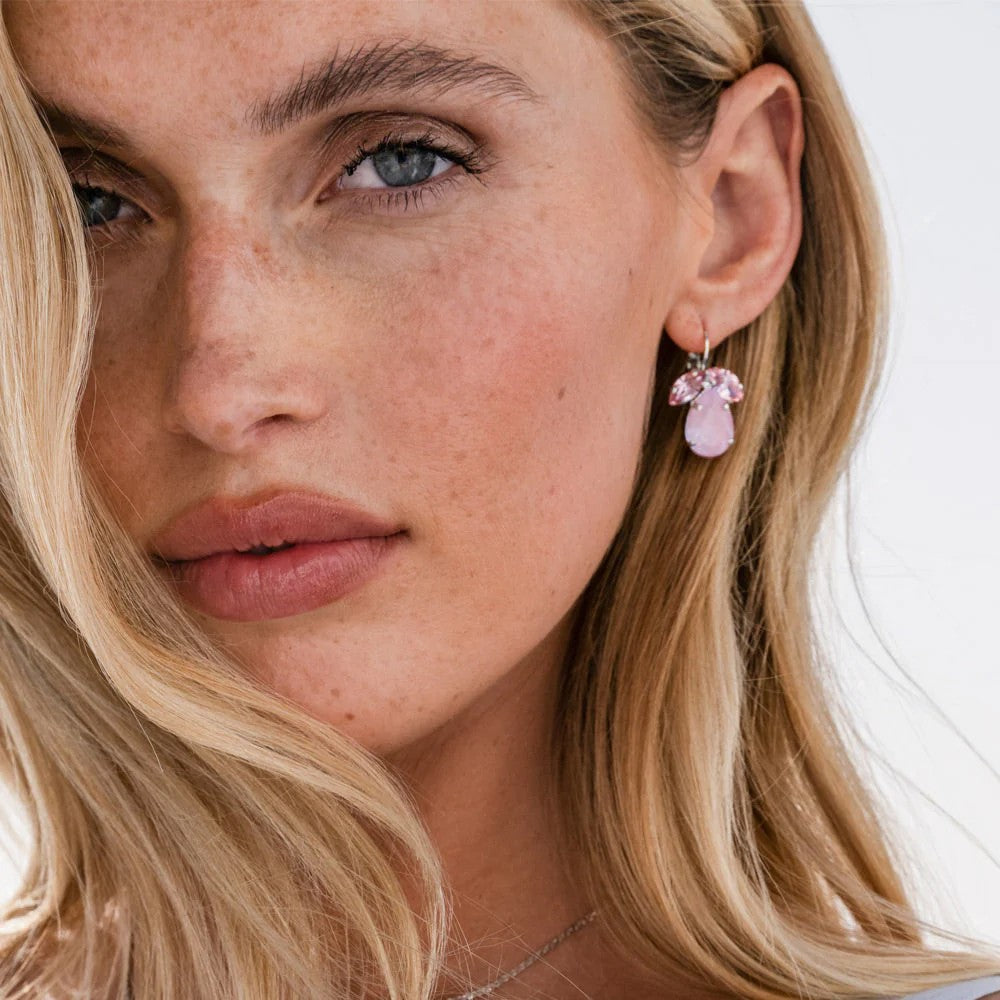 Timo Earrings Gold - Soft Pink Combo