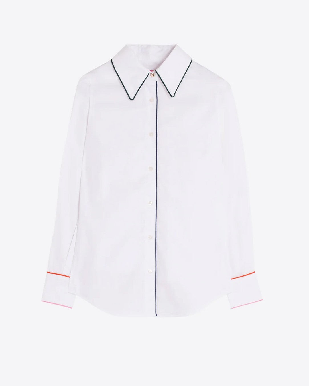 Tipped White Shirt - White