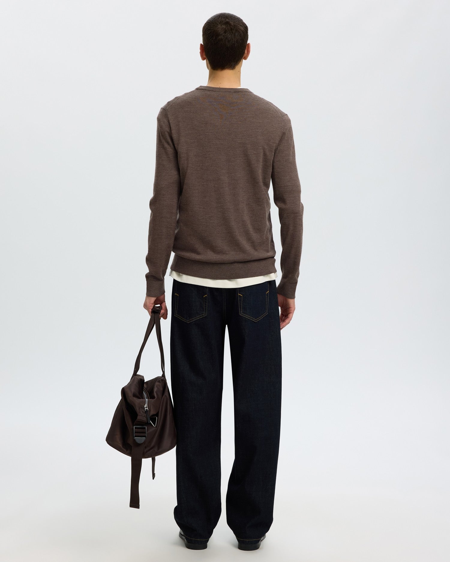 Tray Long Sleeve Knit Merino Crew Neck - Delicioso