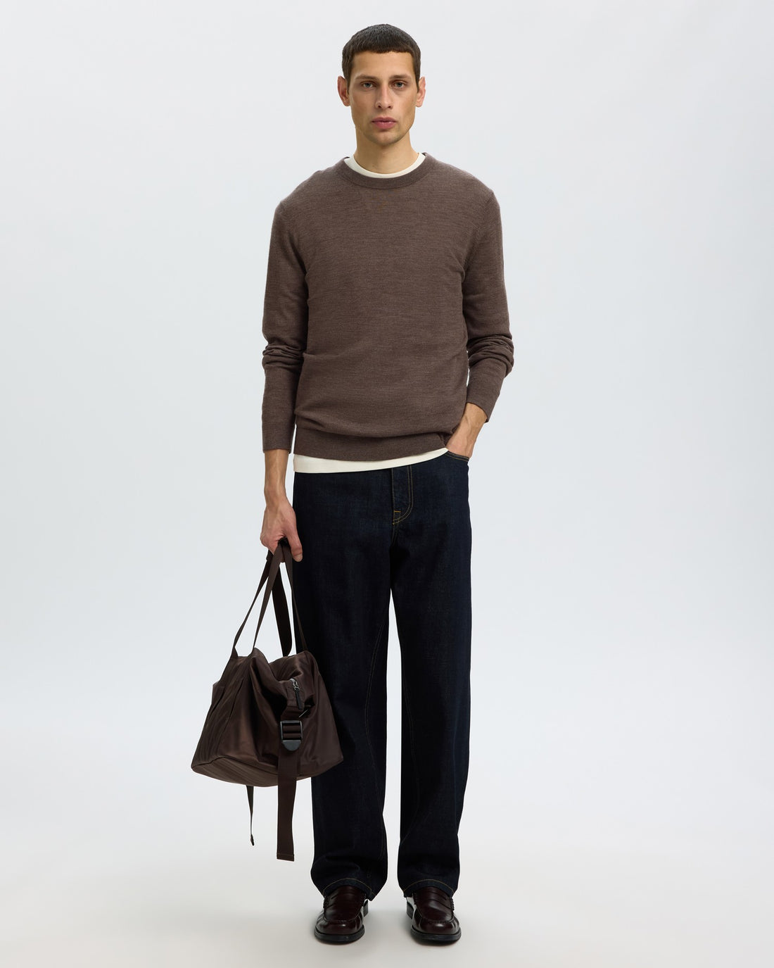 Tray Long Sleeve Knit Merino Crew Neck - Delicioso