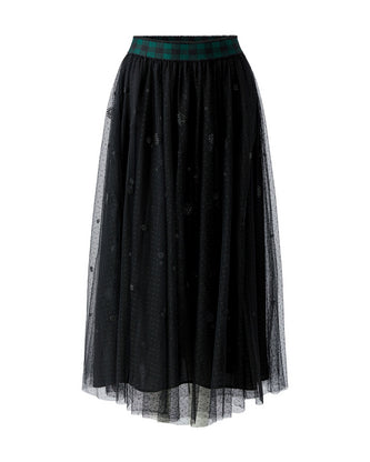 Tulle Skirt - Black/Green