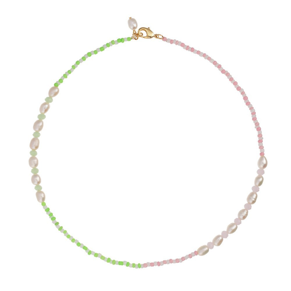 Tulum Necklace - Neon Green/Pink