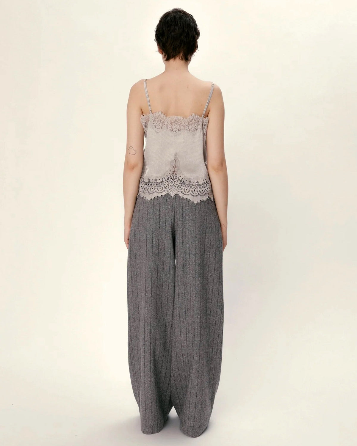 Underlayer Lace Top - Pearl Grey