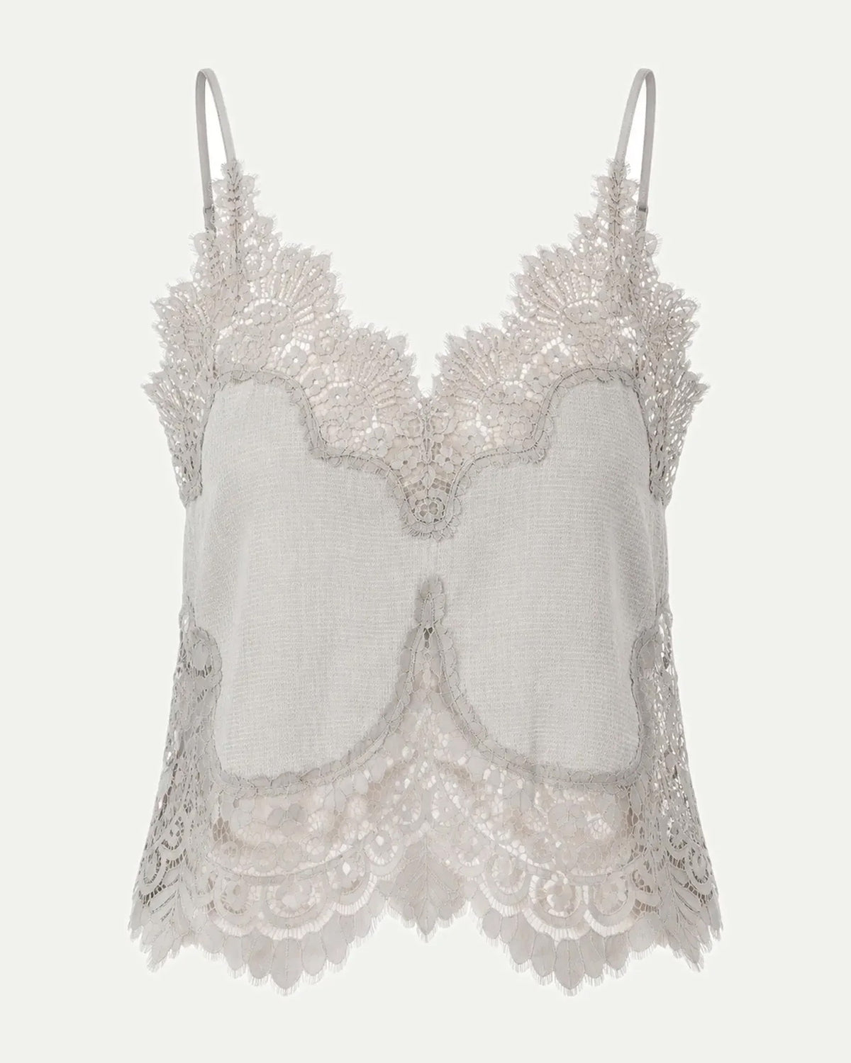 Underlayer Lace Top - Pearl Grey