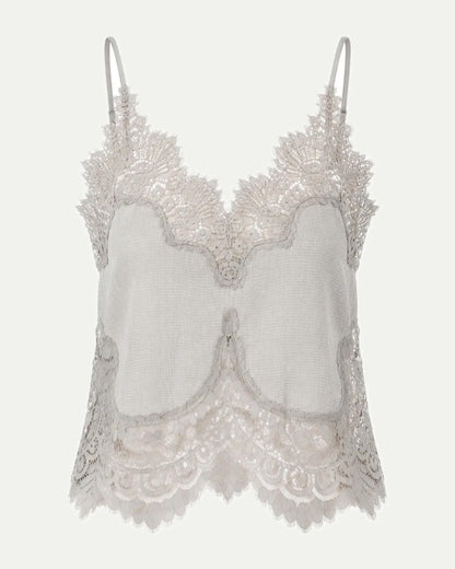 Underlayer Lace Top - Pearl Grey