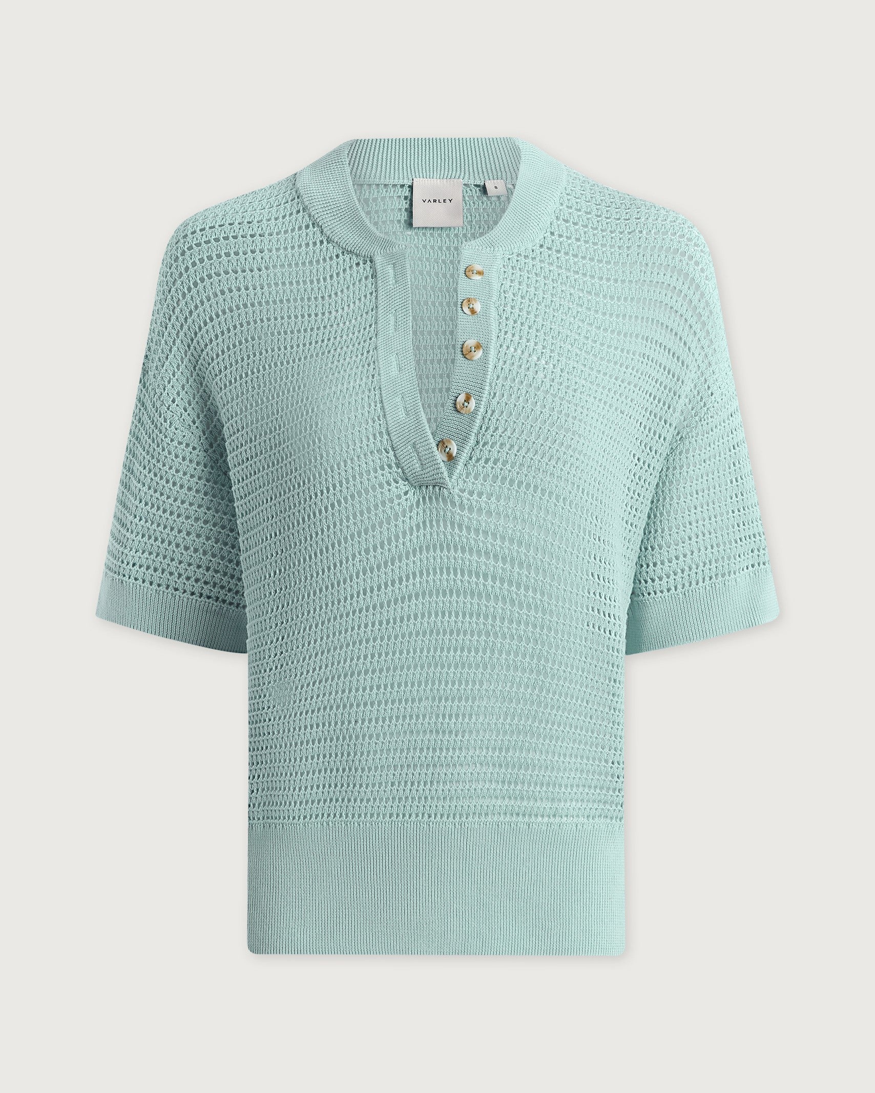 Callie Knit Top - Porcelain Blue