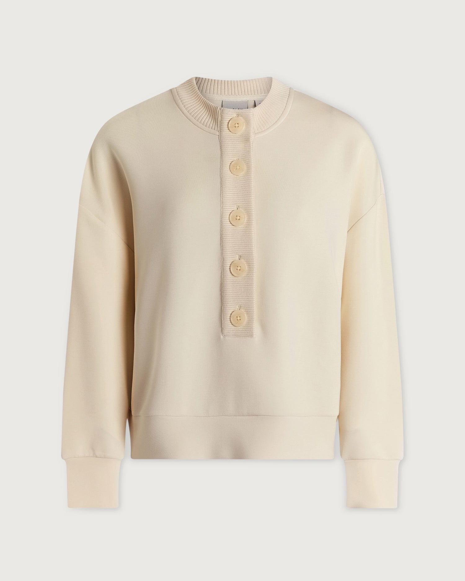 Reena Button Front Sweat - Pristine