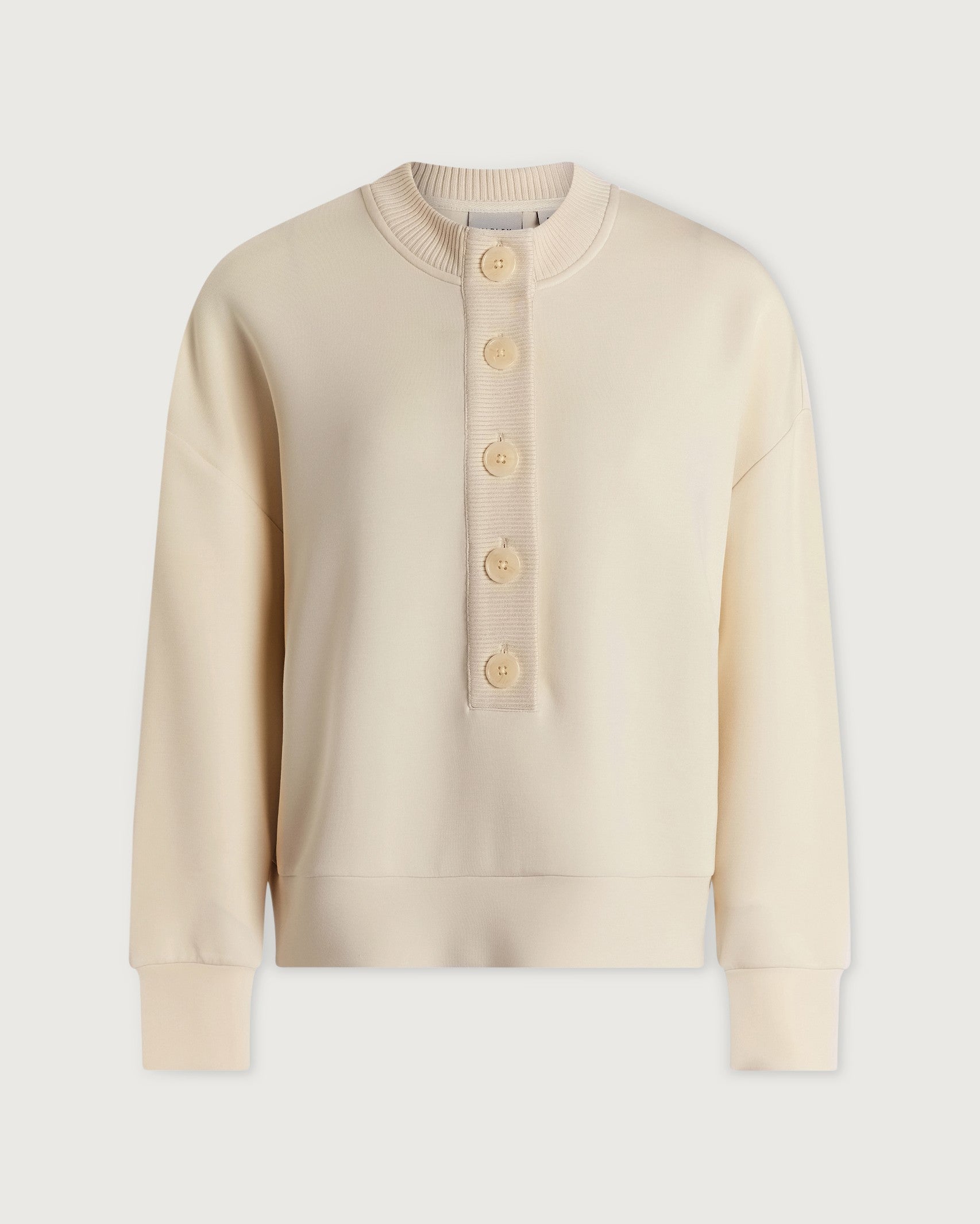 Reena Button Front Sweat - Pristine