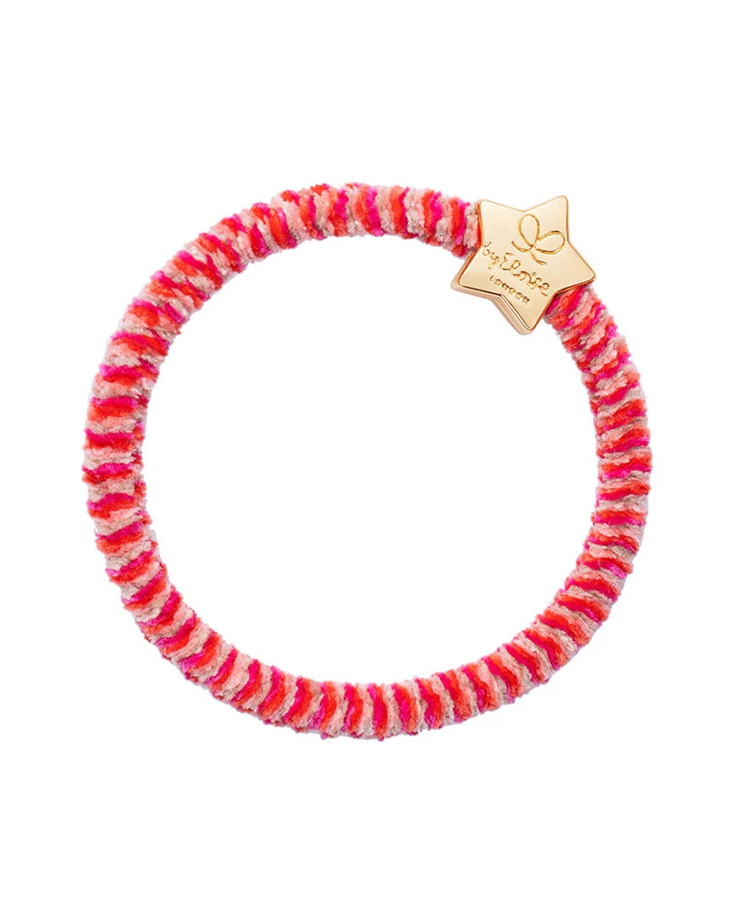 Velvet Gold Star Hairband - Pink Fizz