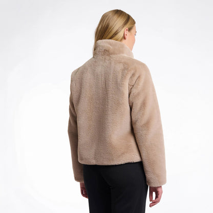 Vie Short Faux Fur Jacket - Oat