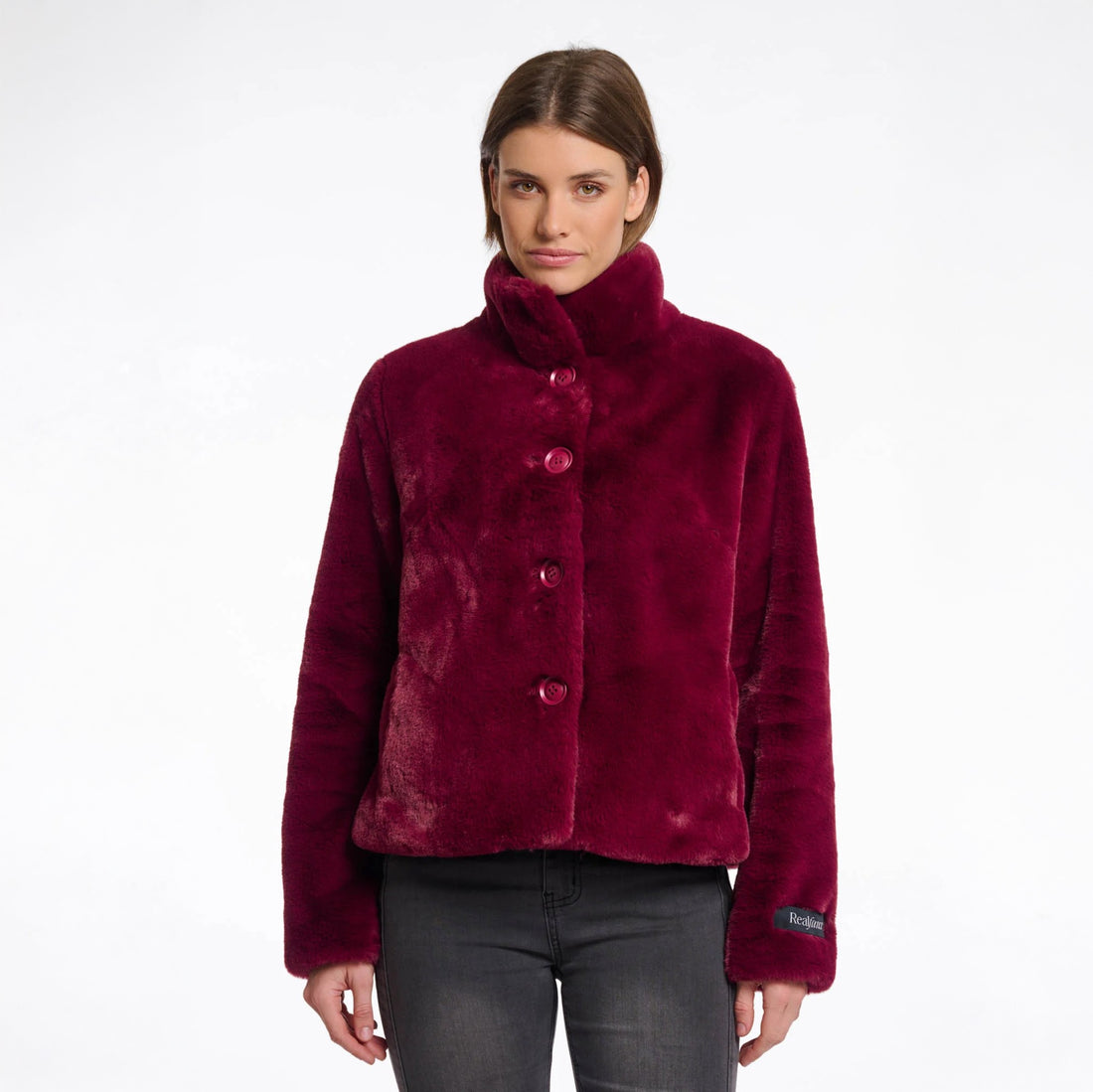 Vie Short Faux Fur Jacket - Sugar Plum