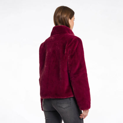 Vie Short Faux Fur Jacket - Sugar Plum