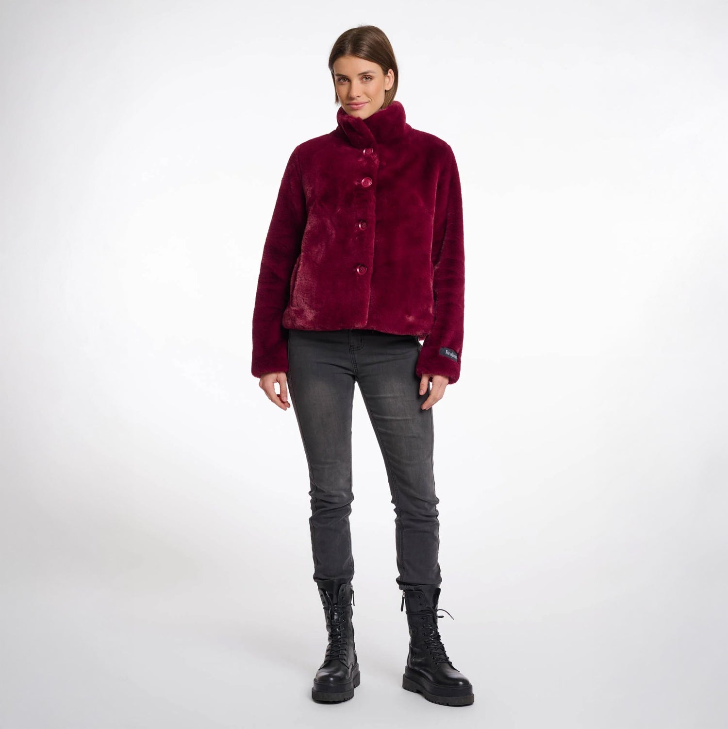 Vie Short Faux Fur Jacket - Sugar Plum