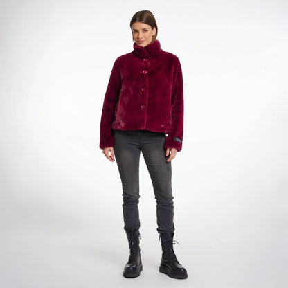 Vie Short Faux Fur Jacket - Sugar Plum