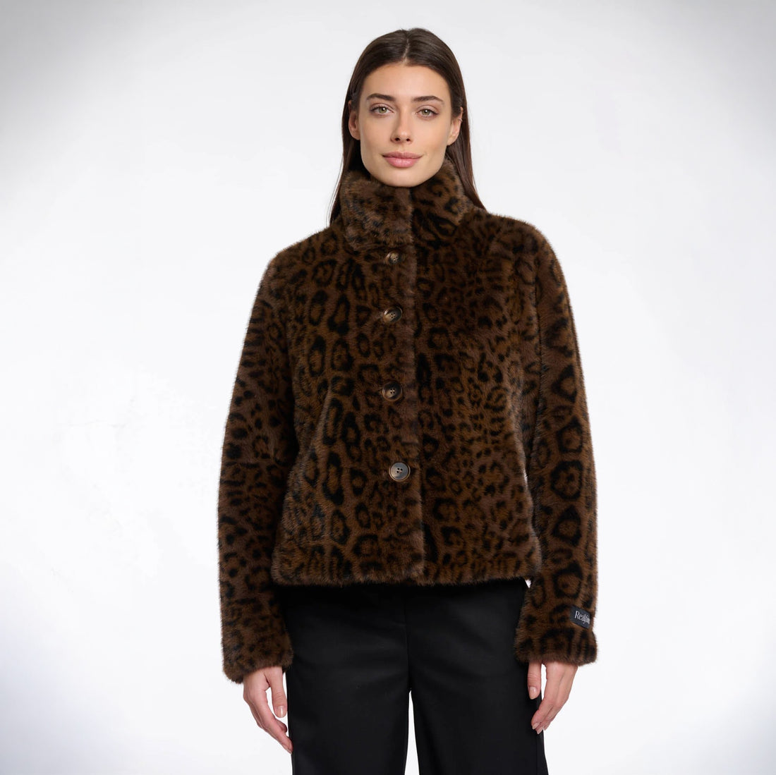 Vie Short Faux Fur Jacket - Leopard