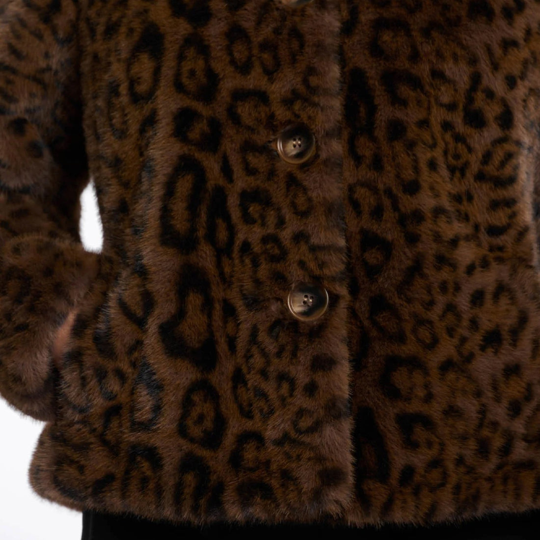 Vie Short Faux Fur Jacket - Leopard