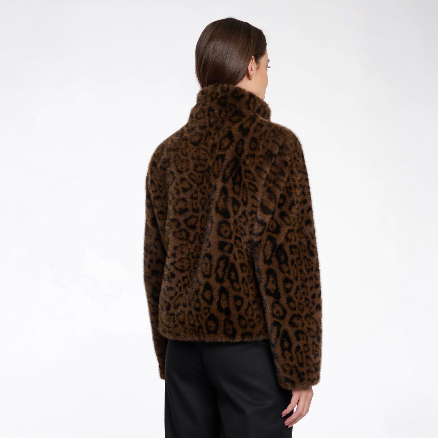Vie Short Faux Fur Jacket - Leopard