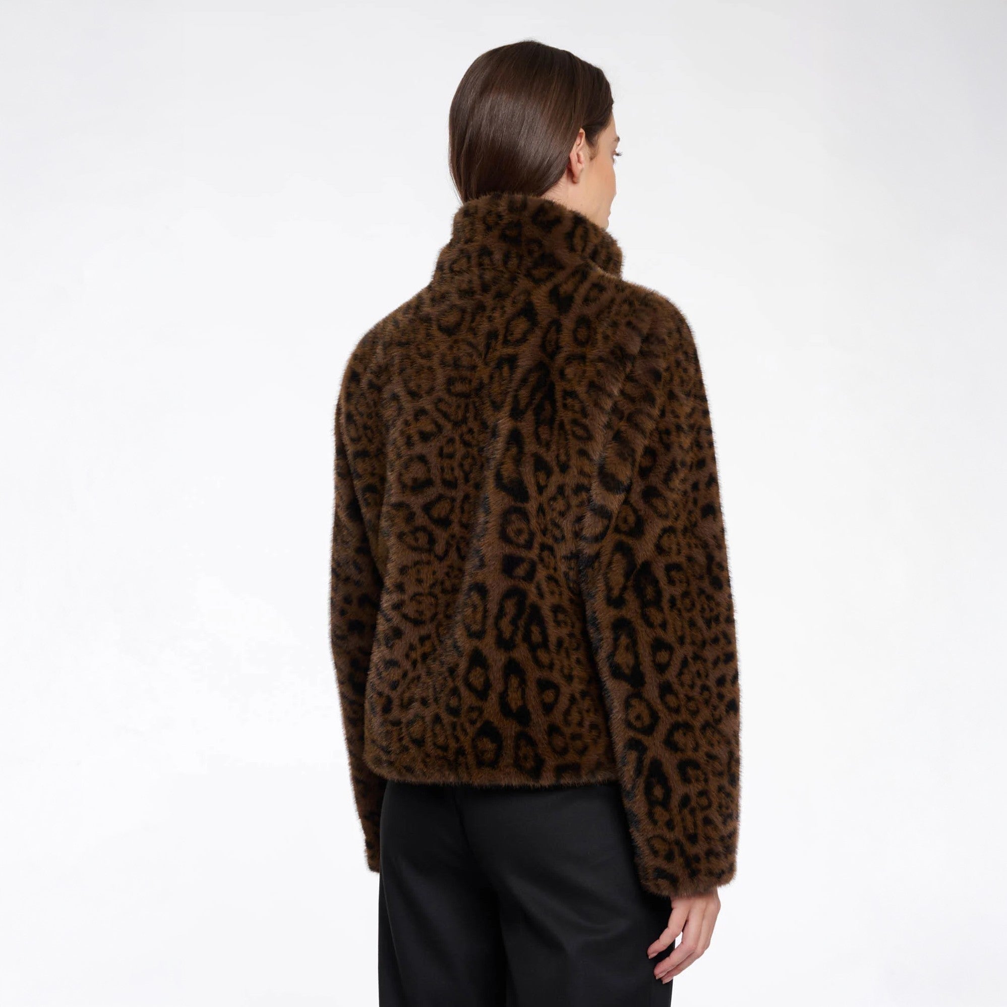 Vie Short Faux Fur Jacket - Leopard