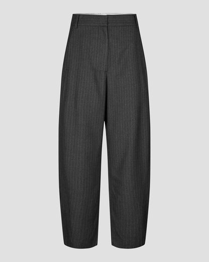 Vienne Barrel Trousers - Dark Grey Melange