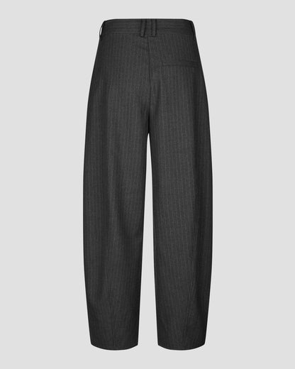 Vienne Barrel Trousers - Dark Grey Melange