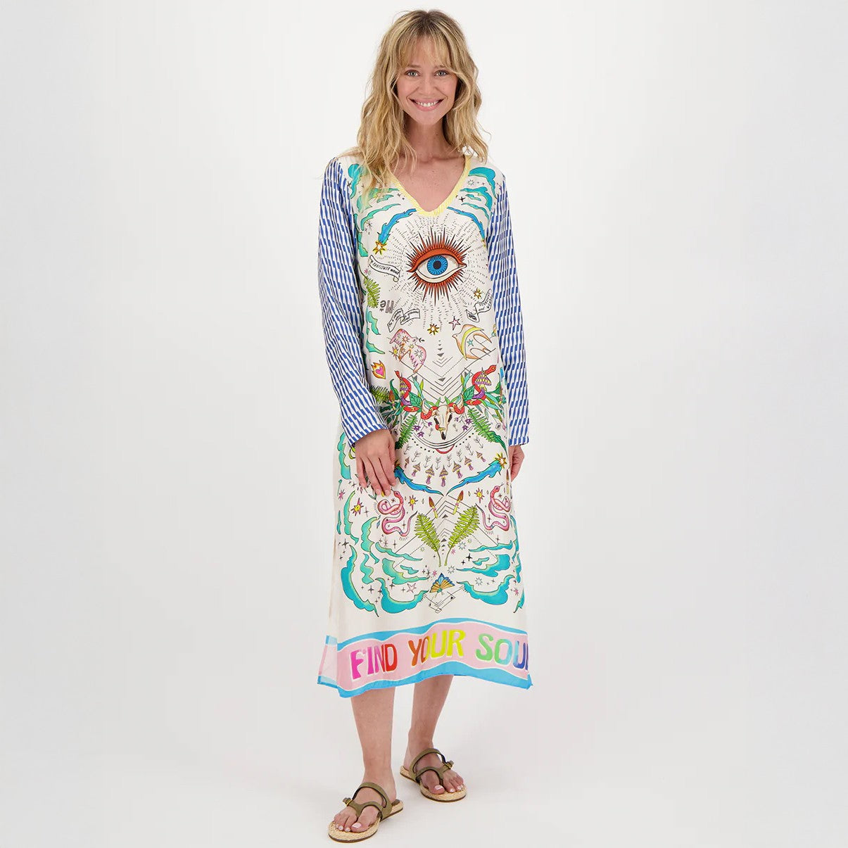 Violet V Neck T Dress - Enlightenment