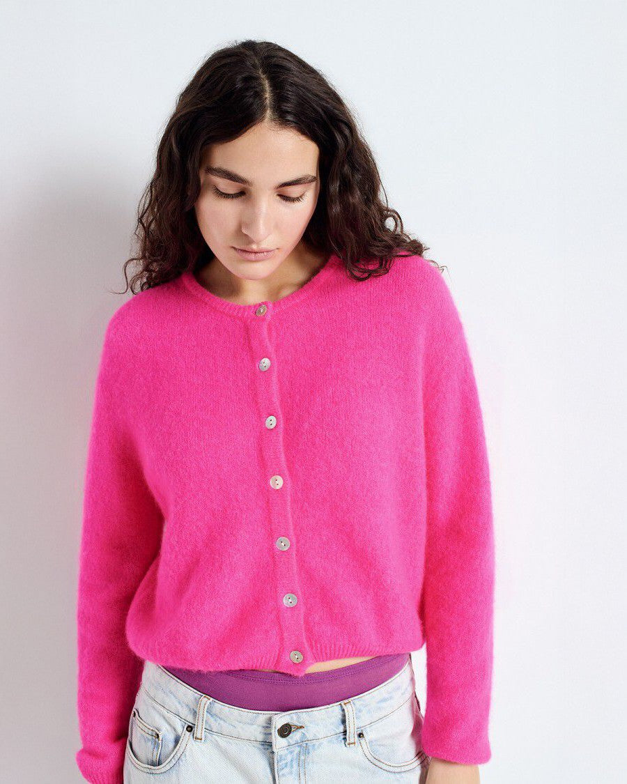 Vitow Cardigan - Rose Fluo Chine