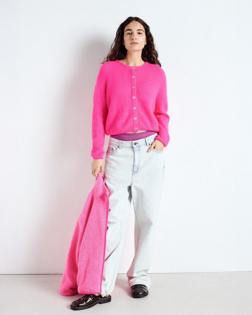 Vitow Cardigan - Rose Fluo Chine