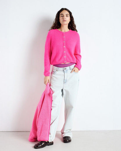 Vitow Cardigan - Rose Fluo Chine