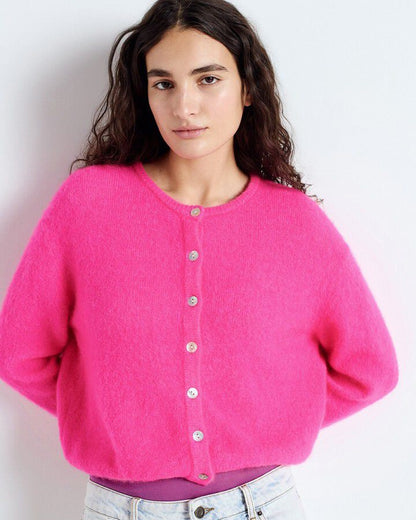 Vitow Cardigan - Rose Fluo Chine