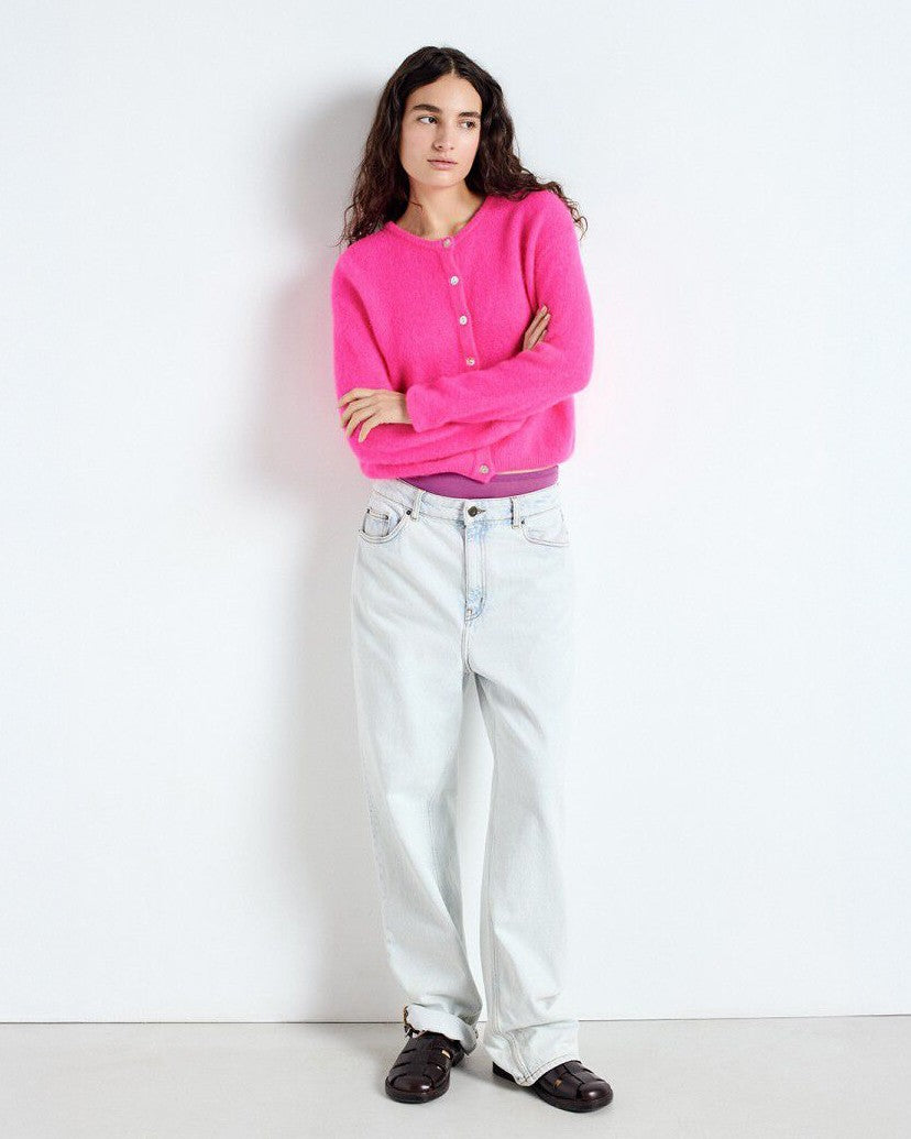 Vitow Cardigan - Rose Fluo Chine