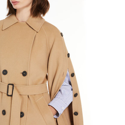 Natale Double Face Wool Coat - Camel