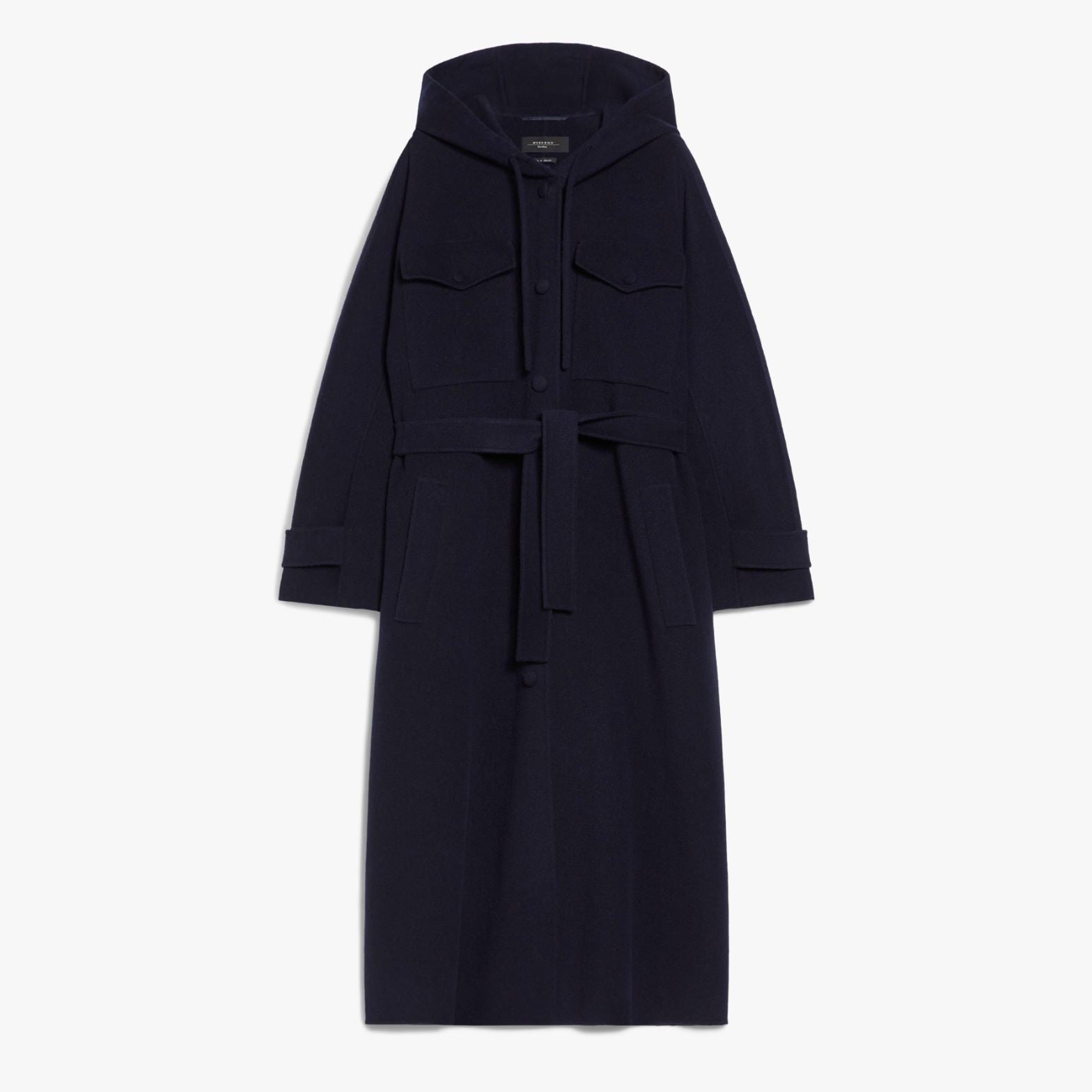 Levante Double Face Long Coat - Navy