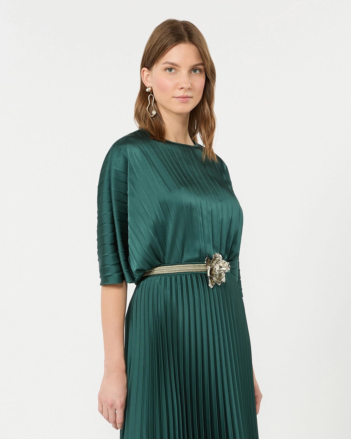Daureo Pleated Top - Green