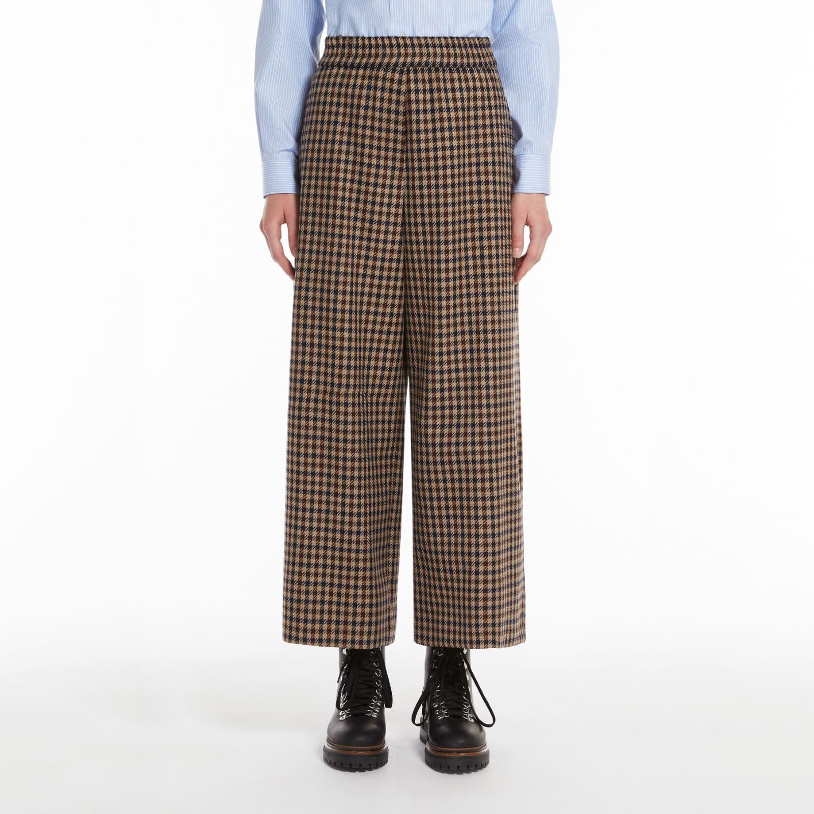 Ebe Check Trousers - Camel Check