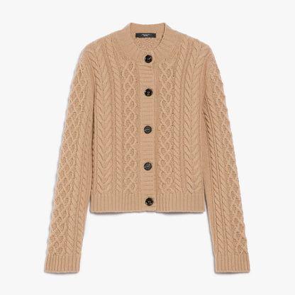 Afosi Knitted Cardigan - Camel