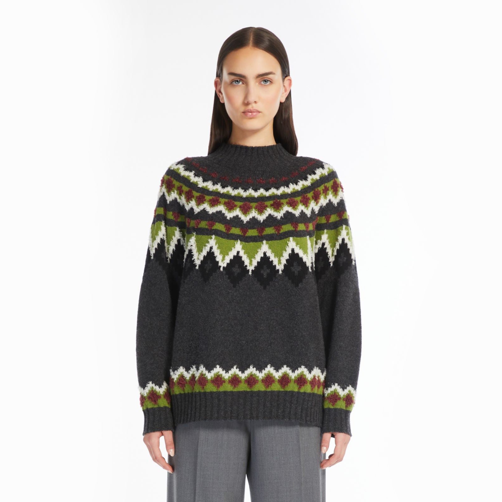 Orario Chevron Jumper - Dark Grey