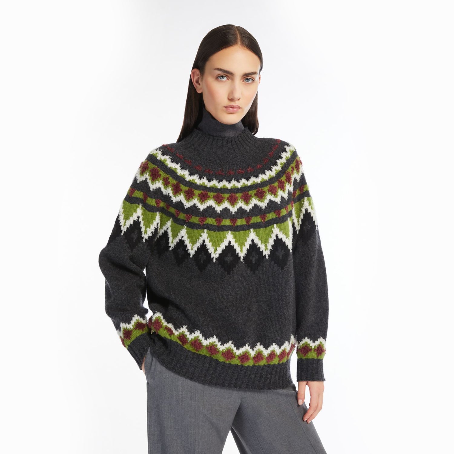 Orario Chevron Jumper - Dark Grey