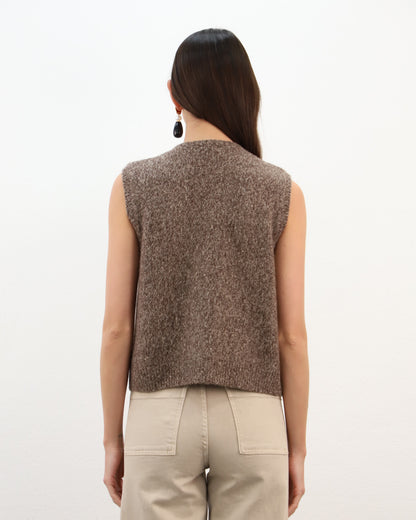 Silk Cashmere Waistcoat - Pecan