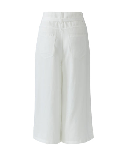Wide Leg Crop Jean - White