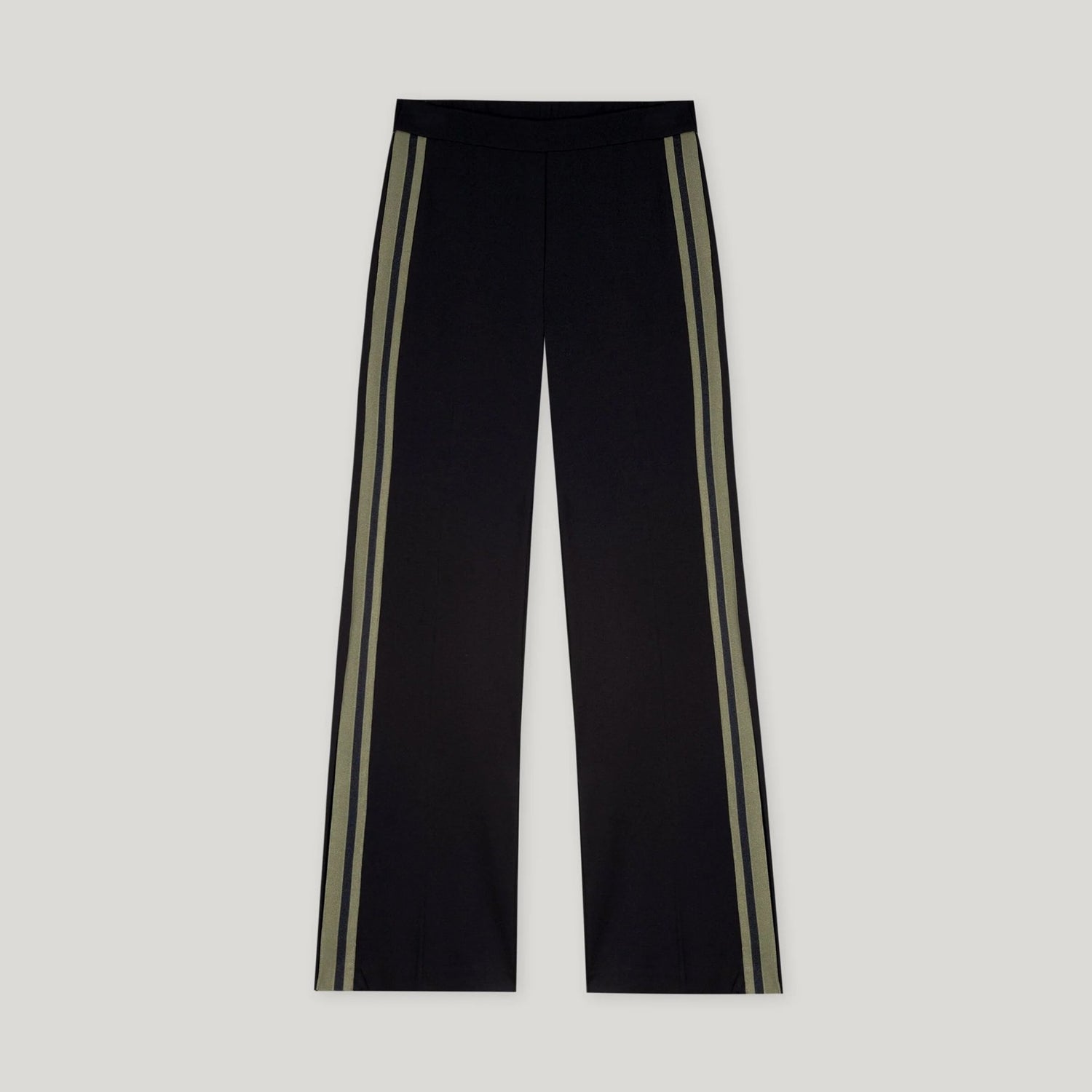 Wide Leg Punto Milano Trousers - Deep Black