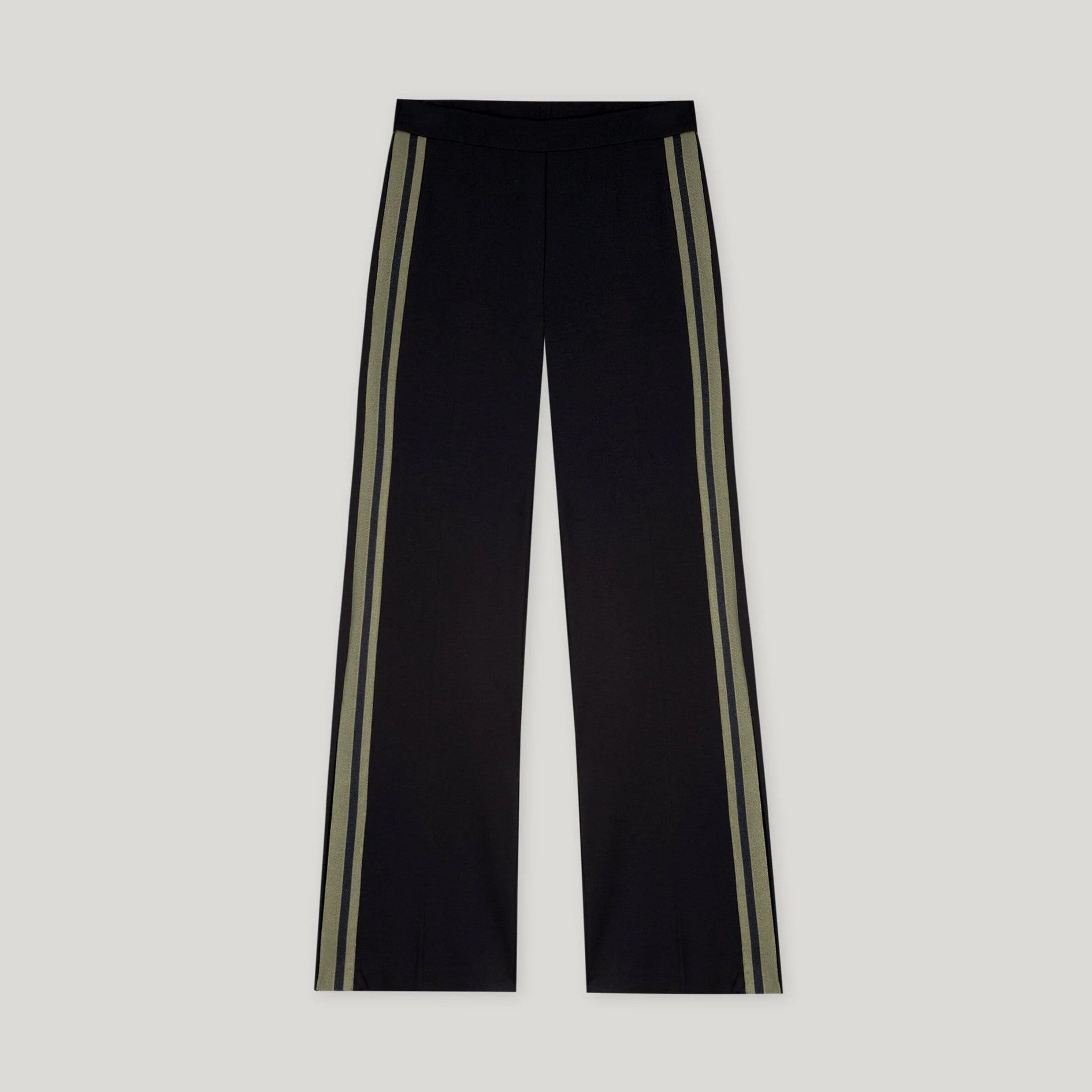 Wide Leg Punto Milano Trousers - Deep Black