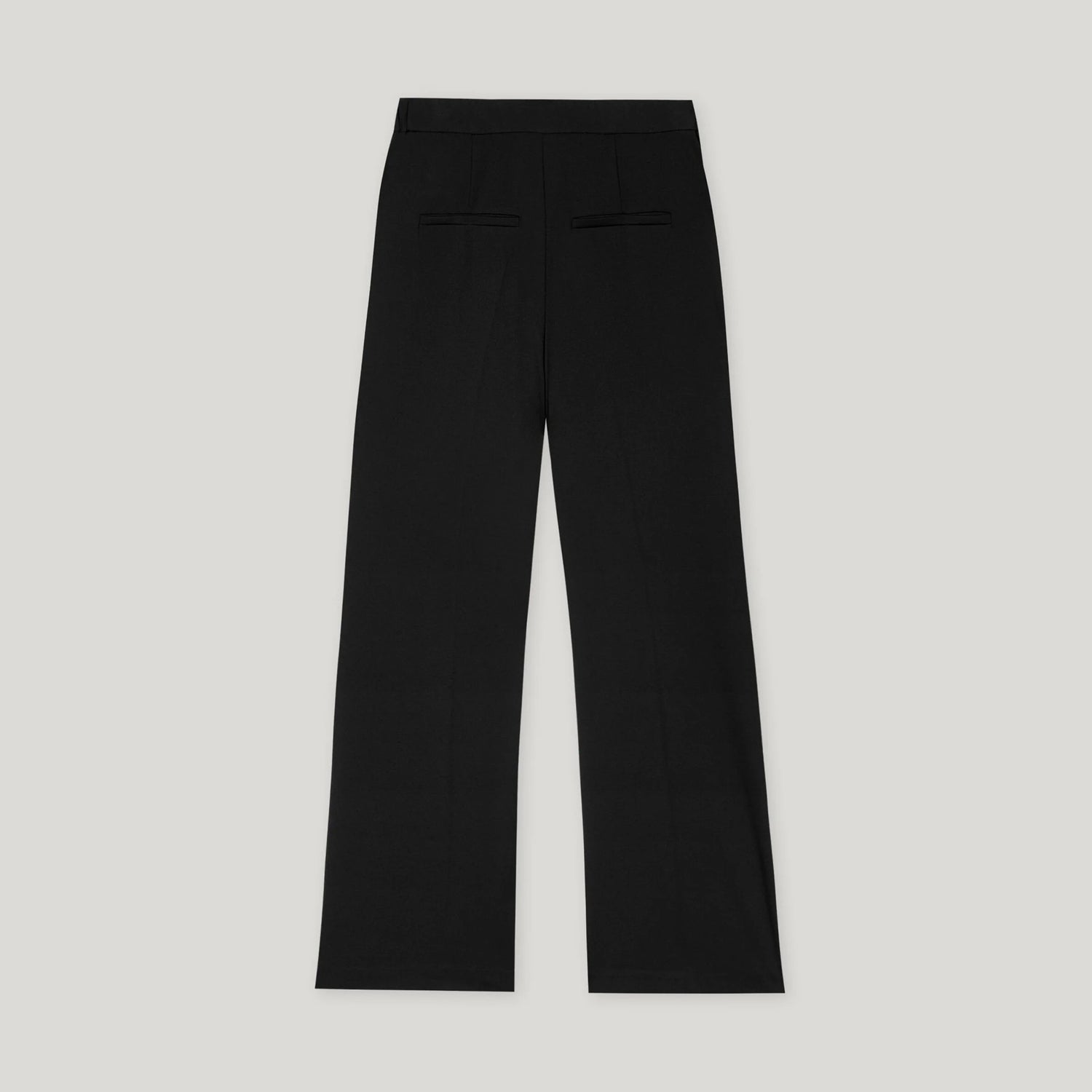 Wide Leg Punto Milano Trousers - Deep Black