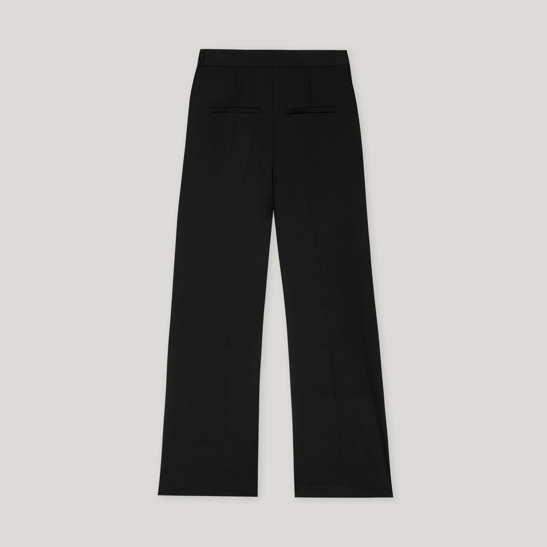 Wide Leg Punto Milano Trousers - Deep Black