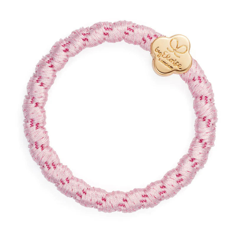 Gold Quatrefoil Woven Hairband - Soft Pink