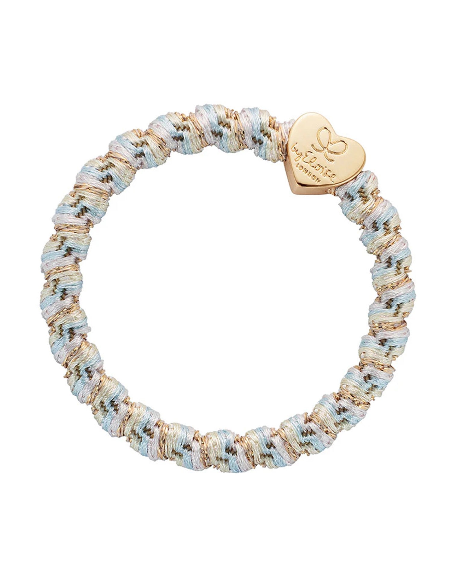 Gold Heart Woven Hairband - Blush Sands