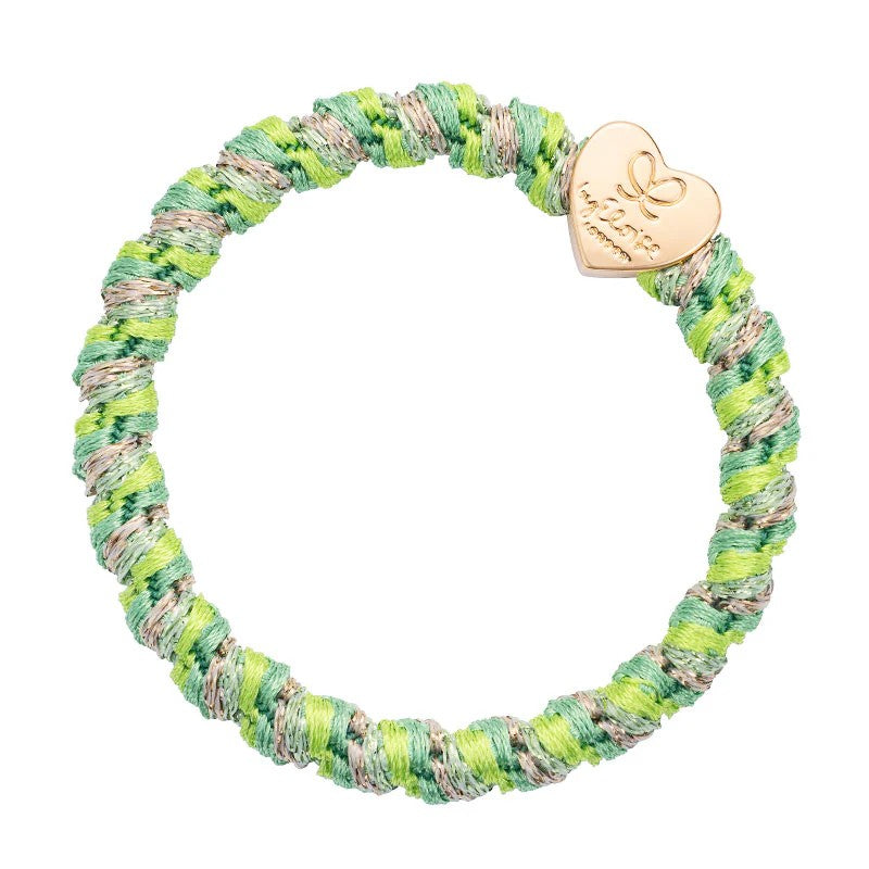 Gold Heart Woven Hairband - Kiwi Crush