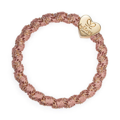 Gold Heart Woven Hairband - Rose