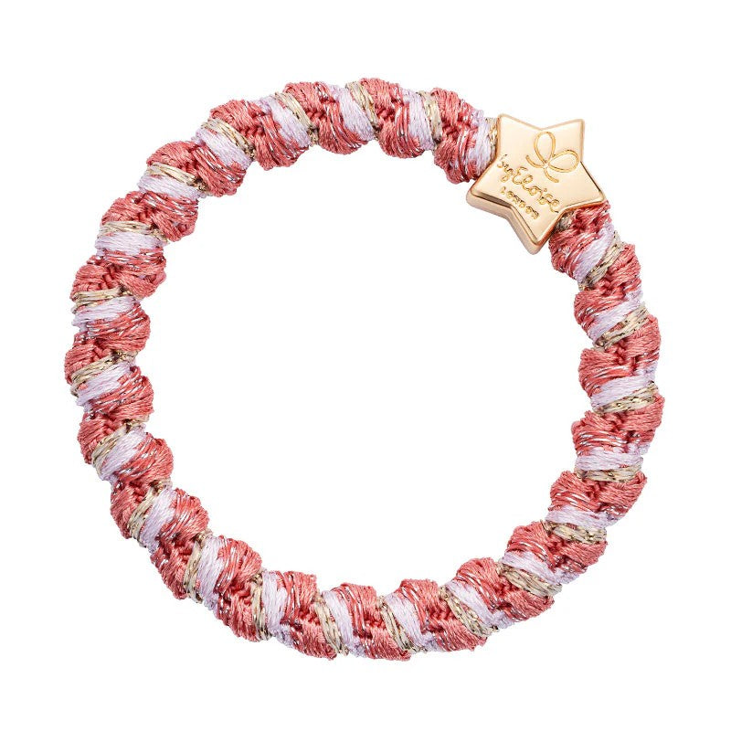 Gold Star Woven Hairband - Pink Sands